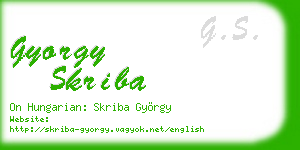 gyorgy skriba business card